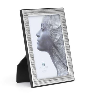 Zilverstad silberner Fotorahmen 10x15 cm Miro Silver Bilderrahmen Rahmen geperlt