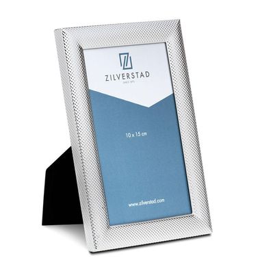 Zilverstad versilberter Fotorahmen 10x15 cm verziert Bilderrahmen Velours-Rücken