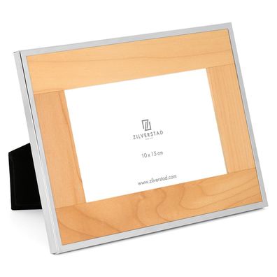 Zilverstad Fotorahmen Fotomaß 15x10 cm Ahornholz-Bilderrahmen mit Veloursrücken