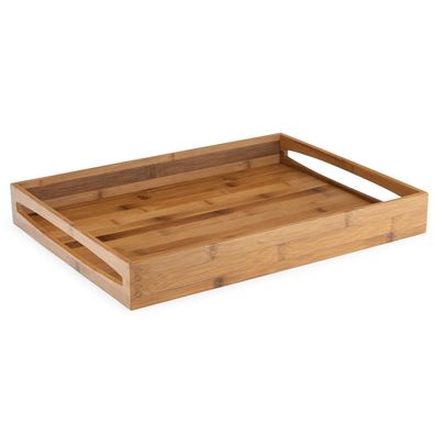 Leopold Vienna Holz Servier-Tablett 47,5x35 cm Frühstückstablett Griffe seitlich