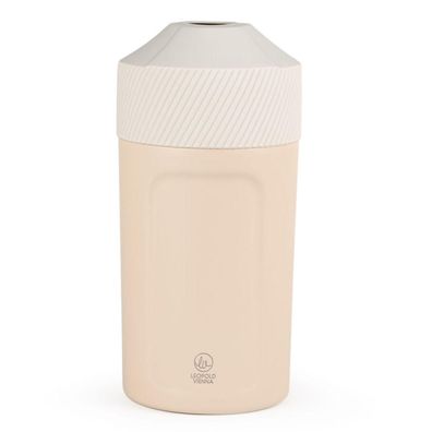 Leopold Vienna Flaschenkühler Ø11x23 cm Edelstahl doppelwandig beige Silikonring