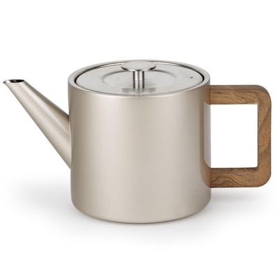 Bredemeijer Edelstahl Teekanne 1.1 Liter champagne metallic doppelwandige Kanne