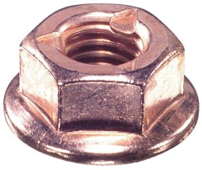 Dresselhaus Auspuffmutter Verkupfert, mit Bund, DI 8 x 13 mm, Abg