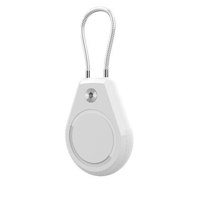 Wasserdichte AirTag-Hülle kompatibel mit Apple mit Stahlkabel - Weiß