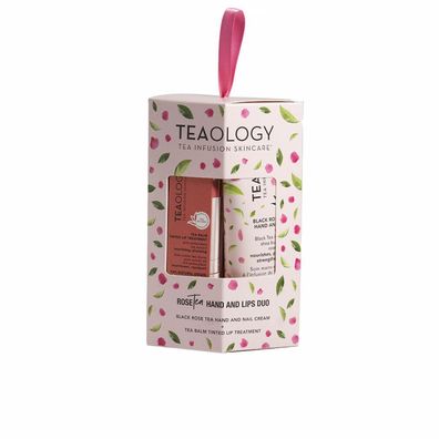Teaology SET Rosentee Hand- und Nagelcreme Schwarzer Rosentee 75ml + Lippenbalsam 4g