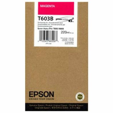 Epson Tintenpatrone magenta T 603 220 ml T 603B