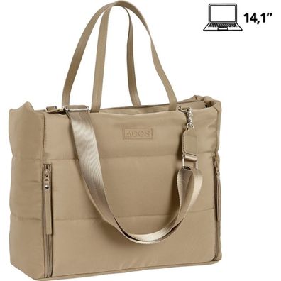 Handtasche Moos Camel Polsterung Camel (54 x 31 x 17 cm)