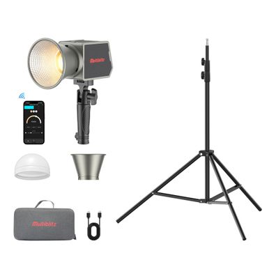Multiblitz Set Fotolicht LED 60W Lampenstativ Lichtstativ Fotostudio Fotolampe