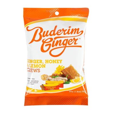 Buderim Ginger, Honey & Lemon Chews Ingwer Kaubonbons 50 g