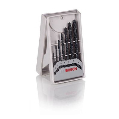 Bosch Metallbohrer-Set 7tlg. HSS-R DIN338 Bohrersatz Spiralbohrer 2607017036