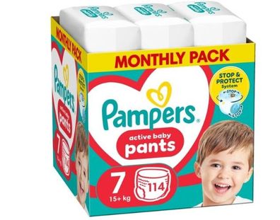 Pampers Pants Monatswindelpaket 15kg+ Junior 7 (114 Stück)