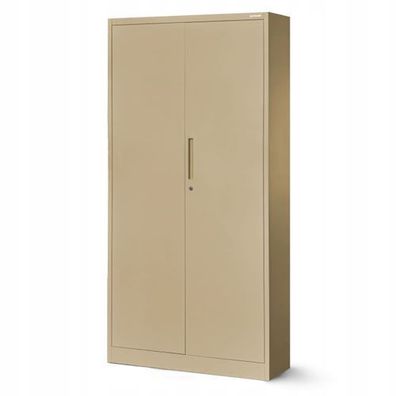 Büroschrank Aktenschrank Lagerschrank Mehrzweckschrank 185x90x40 cm Beige