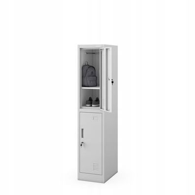 JAN NOWAK Schulkleiderschrank Arbeitsschutz Pfosten 150x31x45cm IGOREK 1 PLUS Grau