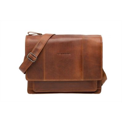 Fahrradtasche New Looxs Fellini 18 Liter 40 x 15 x 32 cm aus Luxusleder - Cognac