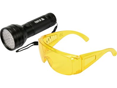 Taschenlampe 51 LED 3x1.5V mit Schutzbrille