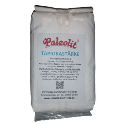 500g Tapiokastärke vegan glutenfrei Maniok Maniokstärke Tapioka