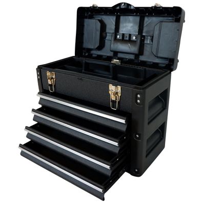 METALL Werkzeugkiste mit 8 Funktionen WK1-B BLACK Edition