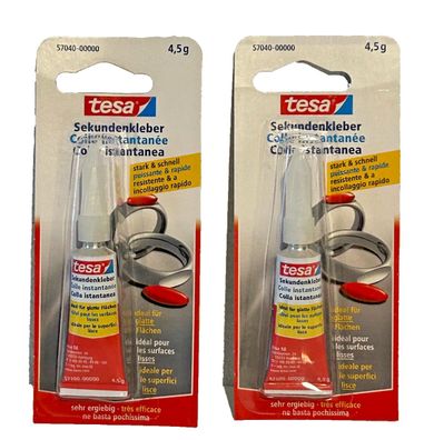 Sekundenkleber Tesa 2er-Set - je 4,5?g - superschnell stark - Haushalt, Hobby