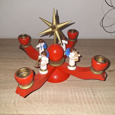 Adventsleuchter mit Engel und Stern 25cm