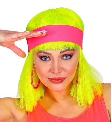 Stirnband neon pink 80er