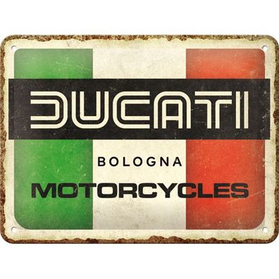 DUCATI Italy Giugiaro Logo Blechschild 15 x 20 cm