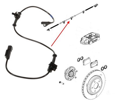 ABS Sensor vorne Dodge Charger, Challenger, Chrysler 300C Bj:15-23 (ohne Heavy