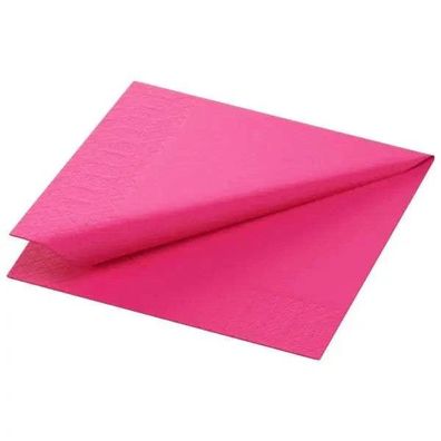 Duni Zelltuch-Serviette 24x24cm 3-lagig Fuchsia, 1/4-Falz