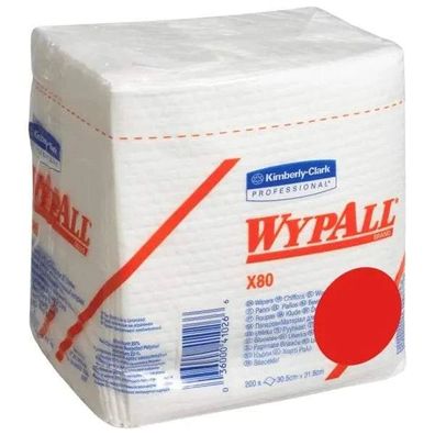 Kimberly-Clark X80 Wischtuch Weiß, Geprägt, 31,5x33 cm, 200 Blatt
