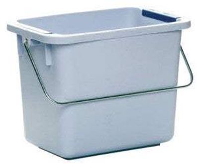 Origo Eimer 6L Kunststoff Haushalts-Eimer mit 8 Farbclips | Vileda