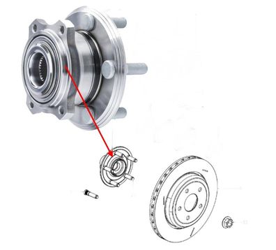 Radnabe / Radlager hinten Challenger, Charger, Chrysler 300C 2WD Bj:15-23