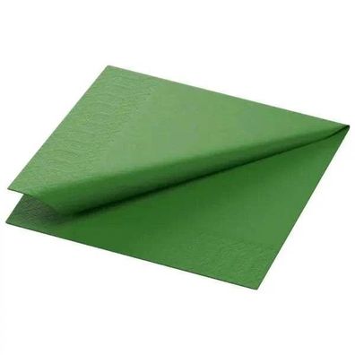 Duni Zelltuch-Serviette 24x24cm, 3-lagig, Leaf Green, 1/4 Falz