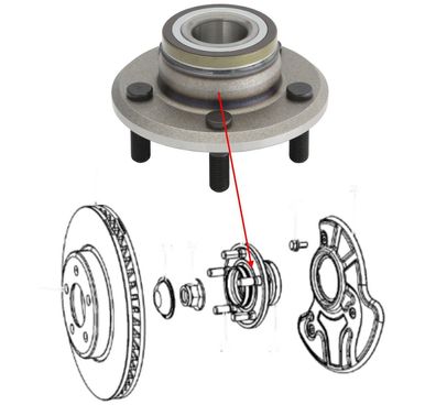 Radnabe / Radlager vorn Challenger, Charger, Chrysler 300C 2WD Bj:08-14