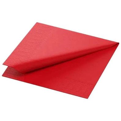 Duni Zelltuch-Serviette 24x24cm 3-lagig, Rot, 250 Stück