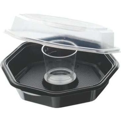 Dressingglas Octaview M 90ml Transparent Glas Mit Deckel, 240 Stück