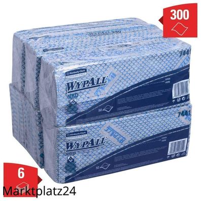 Kimberly-Clark X50 Wischtücher 4-Farbig, Grün Geprägt, 25x42cm, 300 Stück
