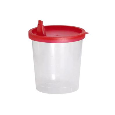 Urinsammelbehälter 125ml Kunststoff Mit Rotem Schnappdeckel