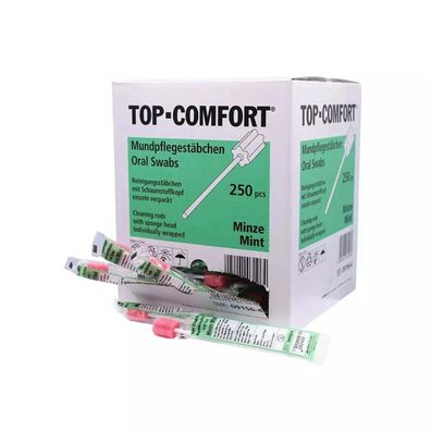 Med Comfort Mundpflegestäbchen Minze, Einzeln Verpackt, 4x250 Stück