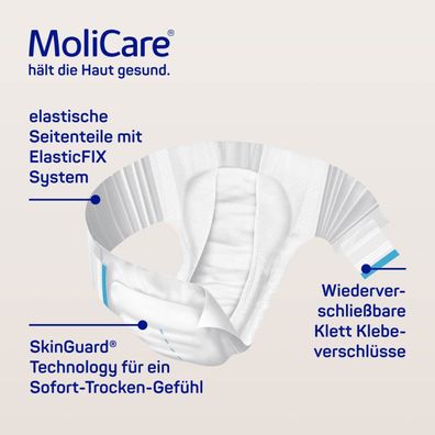 MoliCare Premium Elastic Windelhosen Größe L, 8 Tropfen, 24 Stück