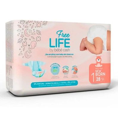 BBCash Freelife New Born Windeln Orange, 2-5kg, 6x28 Stück