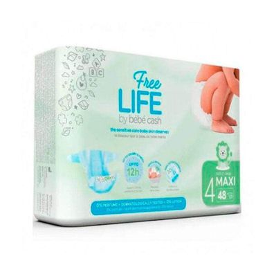 BBCash Freelife Windeln Maxi 7-14kg Grün 2x48 Stück
