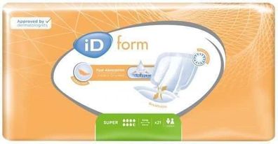 iD Form Super Inkontinenzeinlage Lang, Größe 2, Grün, 21 Stück