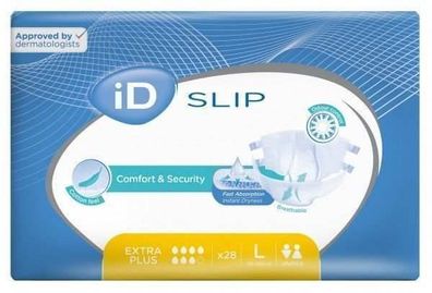 iD Slip Extra Plus Windeln Größe L, Orange, 28 Stück Packung