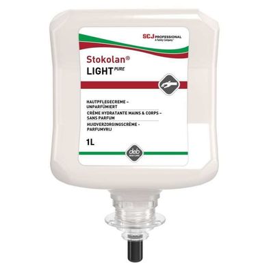 Stokolan Light Pure Hautpflegecreme 1L Kartusche, Parfümfrei
