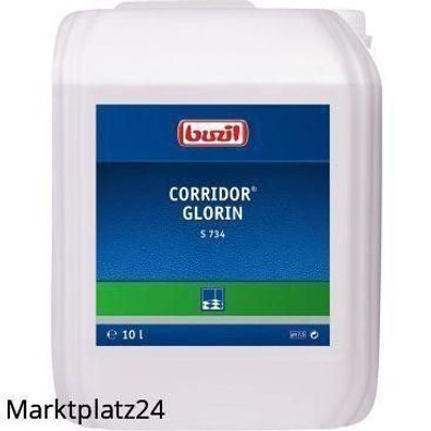 Buzil Corridor Glorin 10L Kunststoff Kanister Robust, Stapelbar