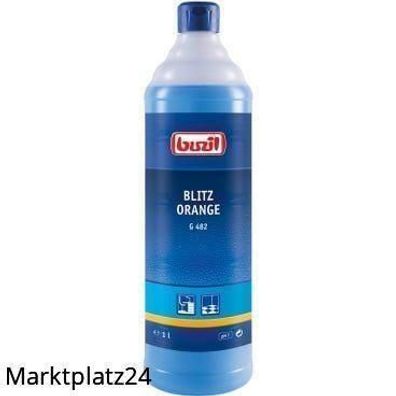 Blitz-Orange Limonade 1L Flasche Buzil Erfrischungsgetränk