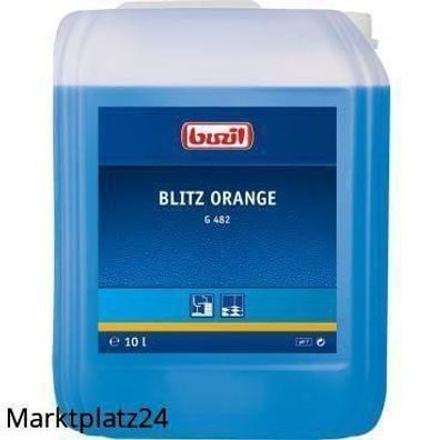 Kanister 10L Blitz-Orange Kunststoff | Buzil Werk Wagner