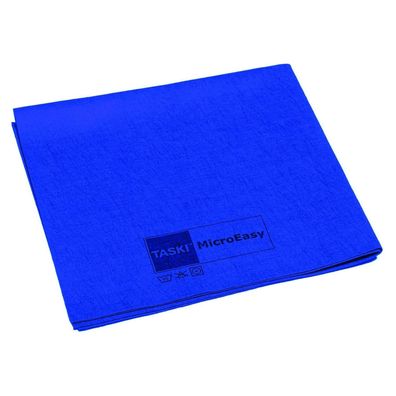 Taski MicroEasy Mikrofasertücher Blau, Saugfähiges Reinigungstuch für Streifenfreie