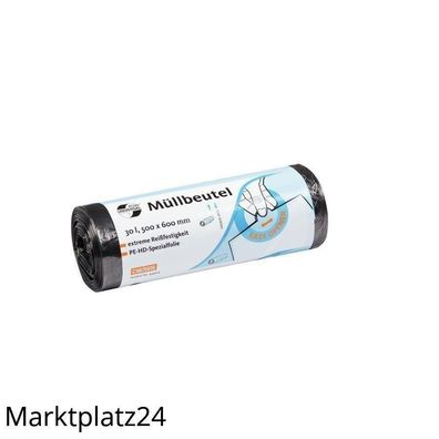 Deiss Emil KG Abfallbeutel Universal Plus 30L Grau HDPE, 50 Stück