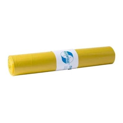 Ecofine Abfallsäcke 120L Gelb LDPE, 25my, 25 Stück Rolle
