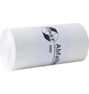 FIRST PLUS Abfallbeutel 80L Weiß LDPE 630x850mm 12my 40 Stück